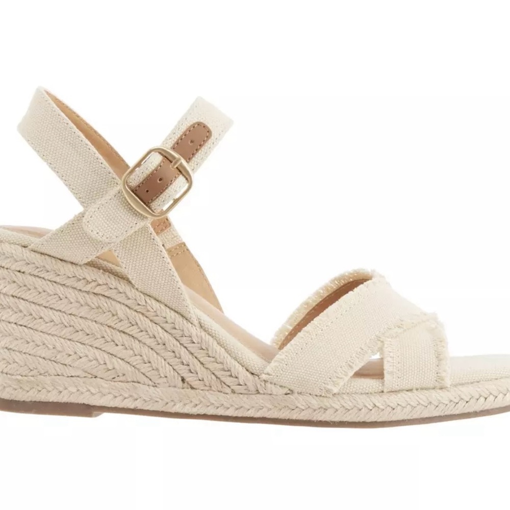 Tommy Bahama Bethany Wedge Heel Sandals Cream Womens Size 8 - Picture 4 of 16
